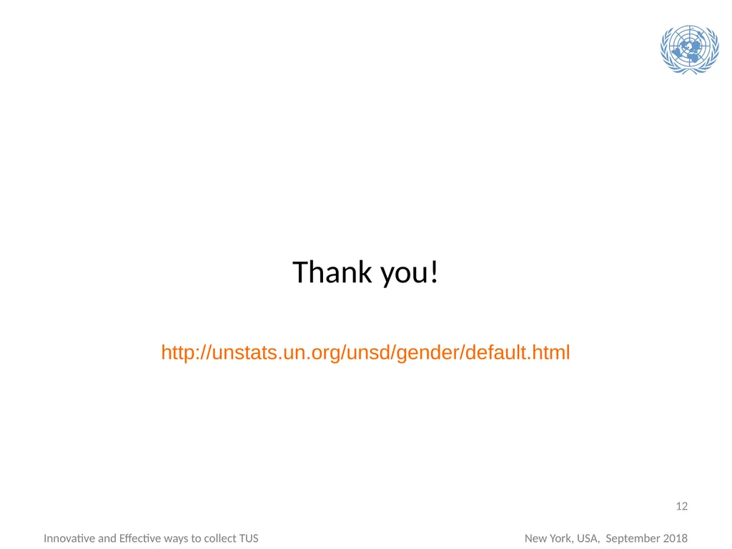 Francesca Grum Chief, Social and Gender Statistics - slide 12 of 12