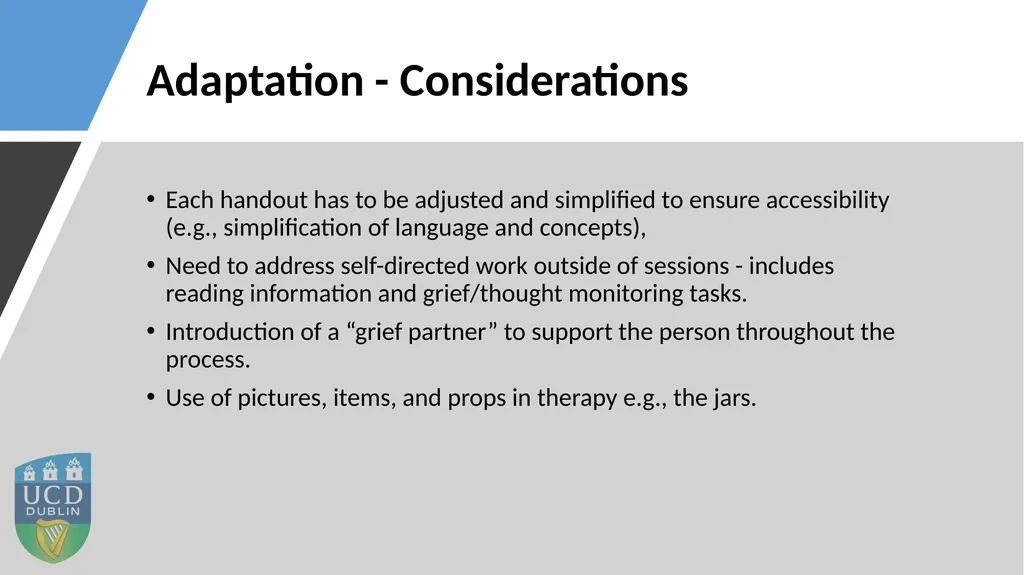 Using Action Research to Adapt Complicated Grief - slide 13 of 16