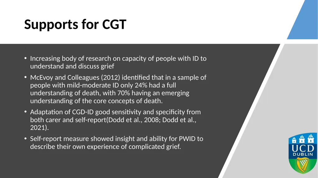 Using Action Research to Adapt Complicated Grief - slide 15 of 16