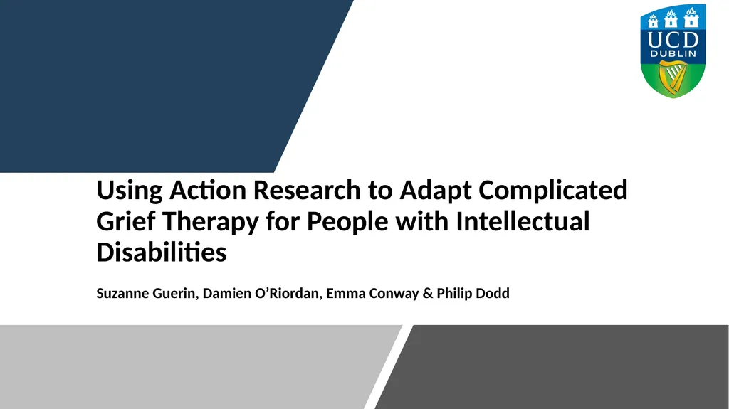 Using Action Research to Adapt Complicated Grief - slide 1 of 16