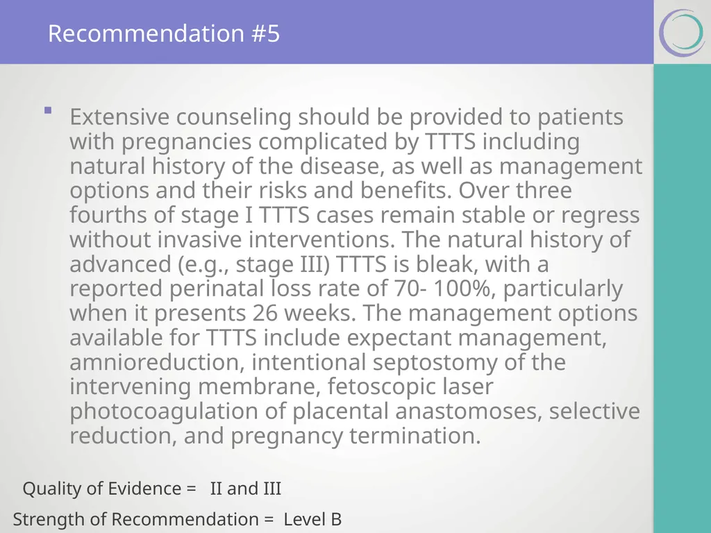SMFM Clinical Practice Guidelines Twin-twin - slide 7 of 18
