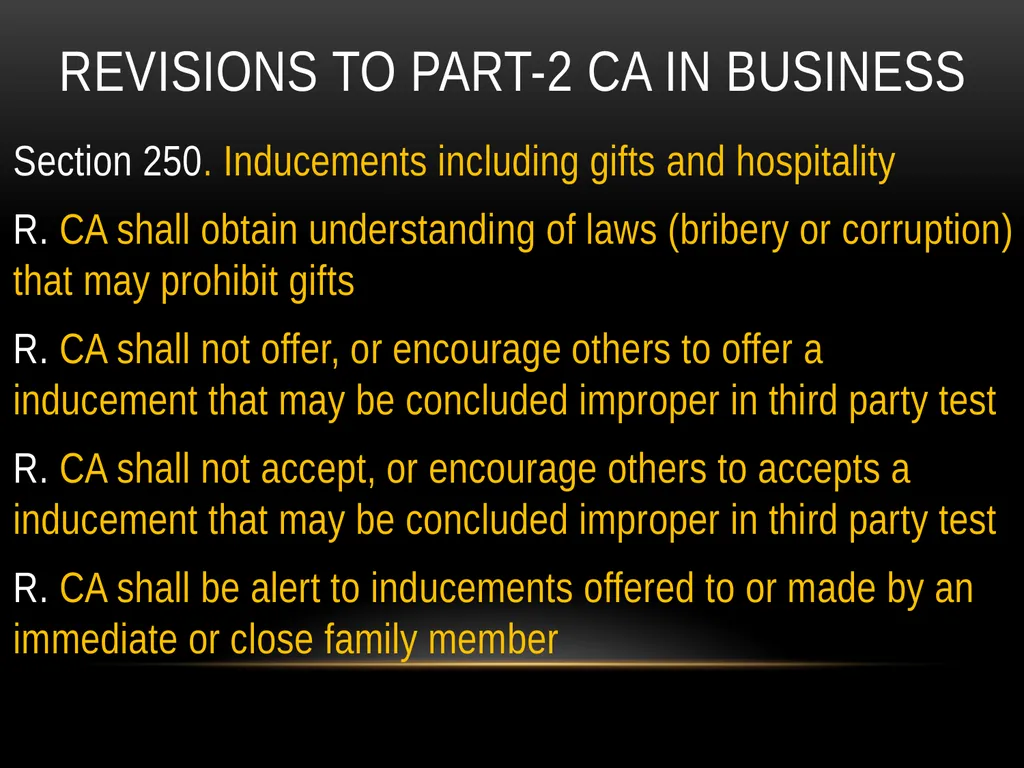 Haroon Tabraze, FCA Code of Ethics Structure of - slide 28 of 39