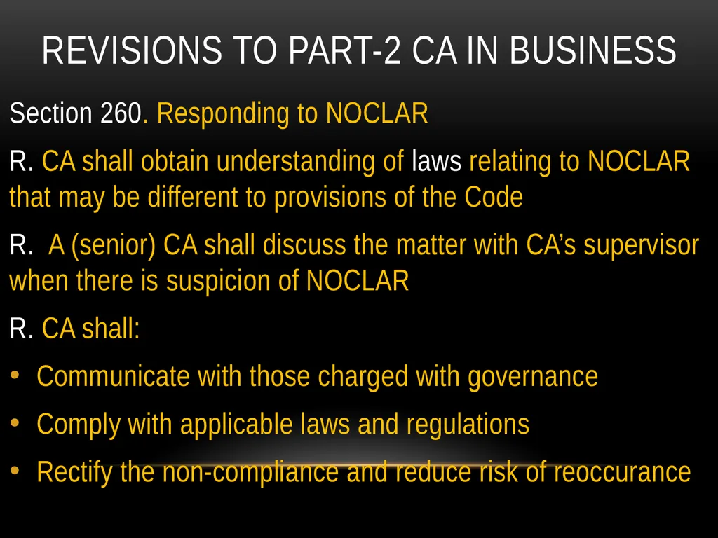 Haroon Tabraze, FCA Code of Ethics Structure of - slide 29 of 39