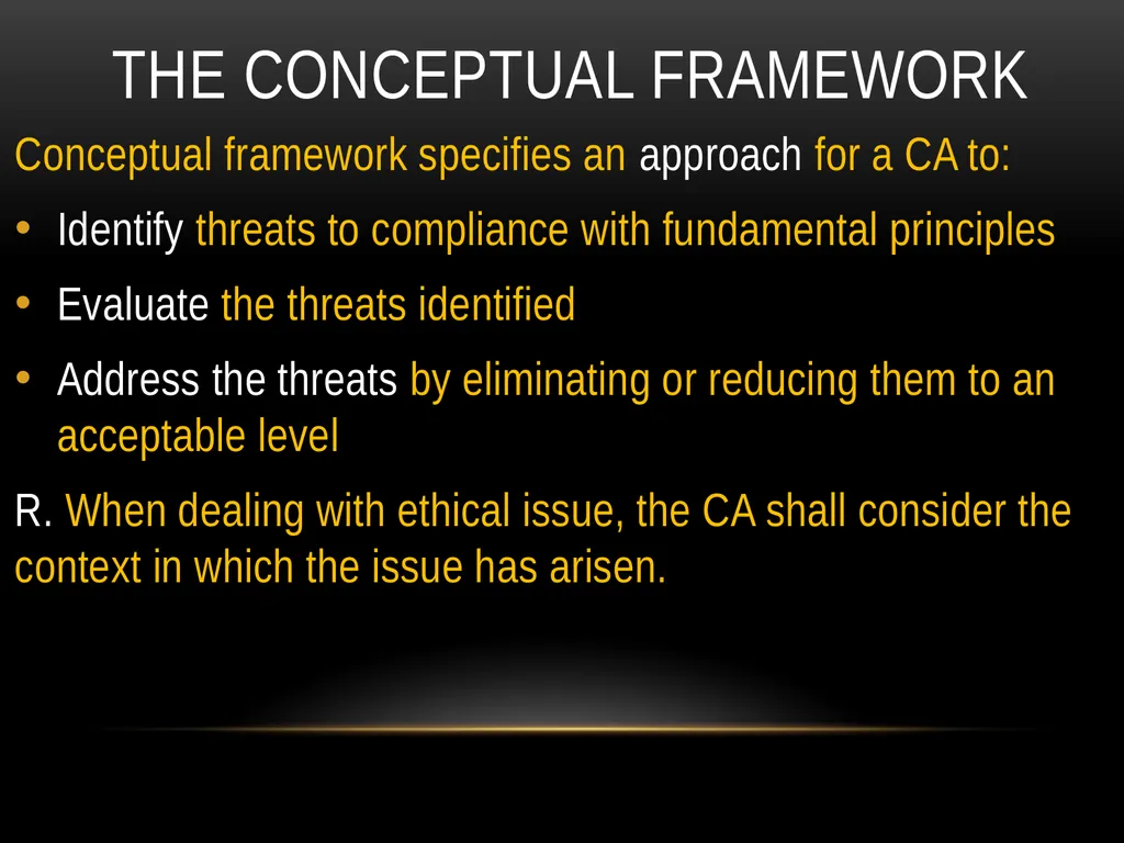 Haroon Tabraze, FCA Code of Ethics Structure of - slide 10 of 39