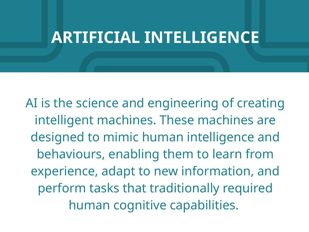 ARTIFICIAL INTELLIGENCE Introduction How AI works - slide 6 of 41