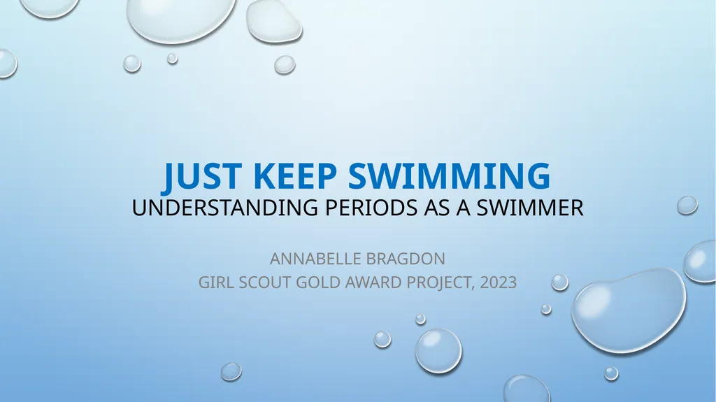 JUST KEEP SWIMMING UNDERSTANDING PERIODS AS A - slide 1 of 24