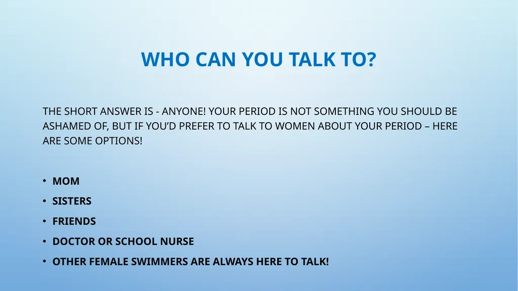 JUST KEEP SWIMMING UNDERSTANDING PERIODS AS A - slide 22 of 24