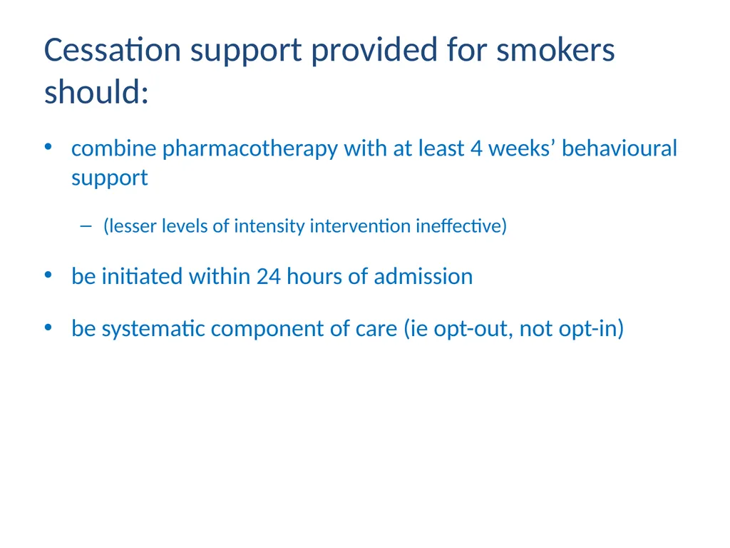 NICE PH48 guidance Smoking: acute, maternity and - slide 8 of 14