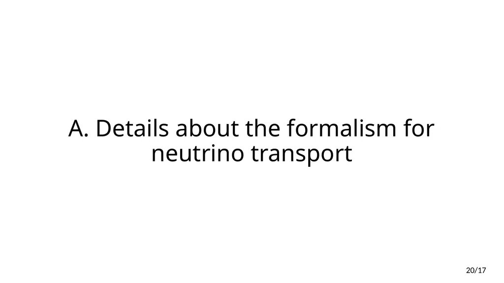 Neutrino Transport in Holography Edwan PREAU - slide 20 of 32