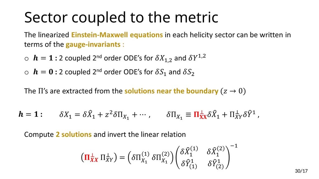 Neutrino Transport in Holography Edwan PREAU - slide 30 of 32