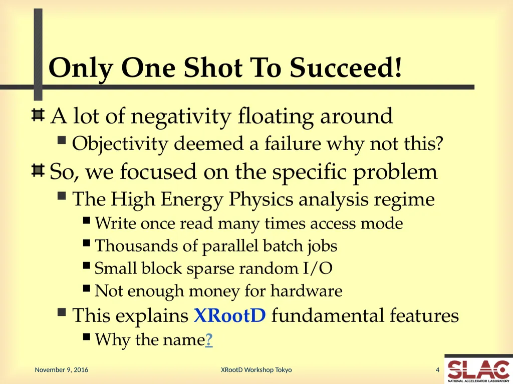 XRootD Refresher History, Concepts & Architecture - slide 4 of 9