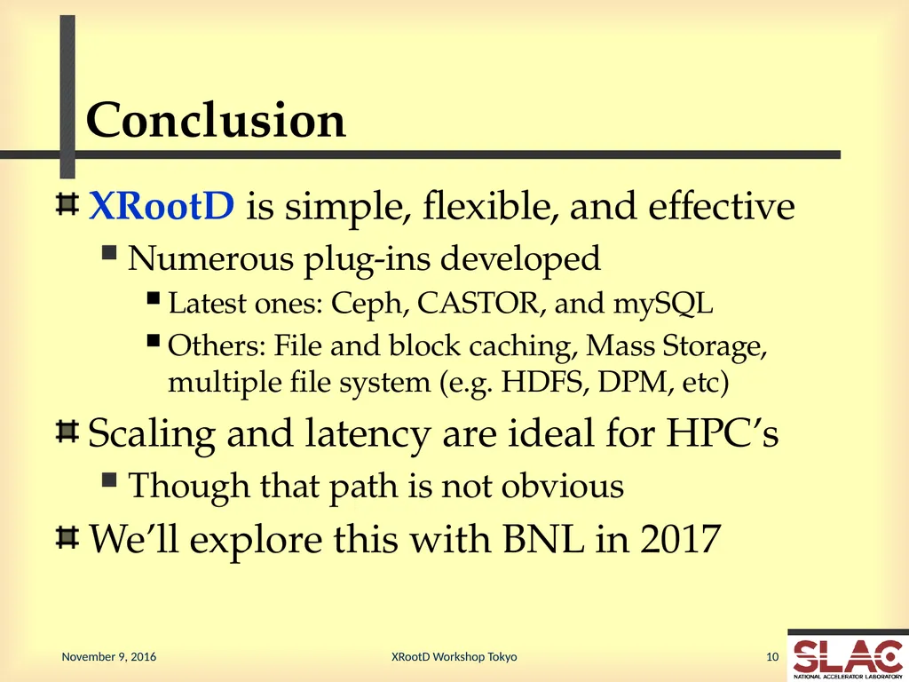 XRootD Refresher History, Concepts & Architecture - slide 9 of 9