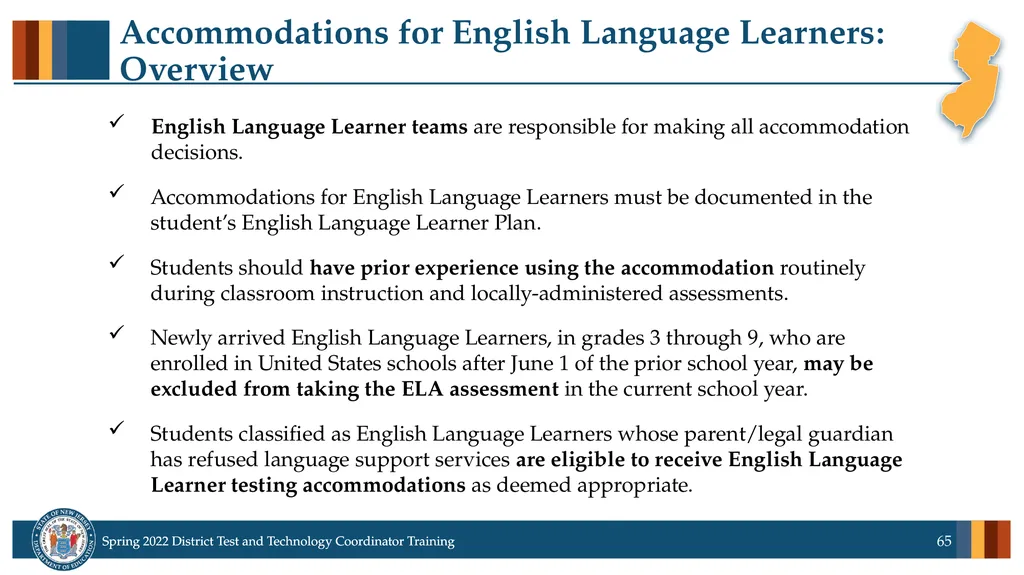 Spring 2022 District Test Coordinator and District - slide 65 of 119