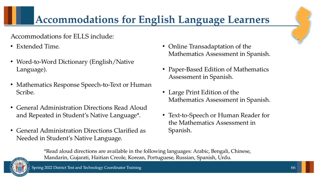 Spring 2022 District Test Coordinator and District - slide 66 of 119