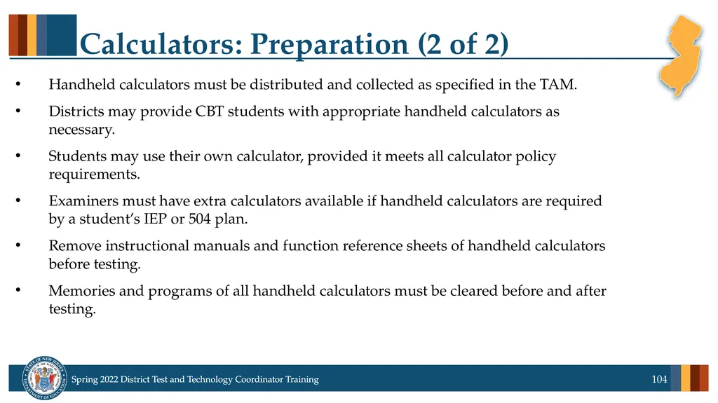 Spring 2022 District Test Coordinator and District - slide 104 of 119