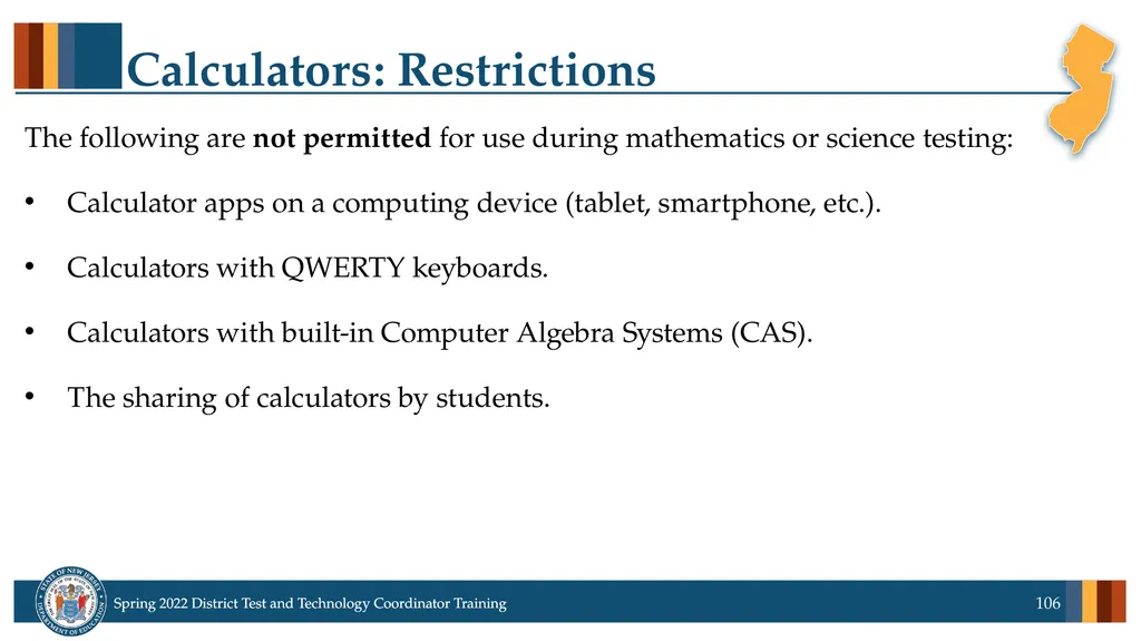 Spring 2022 District Test Coordinator and District - slide 106 of 119