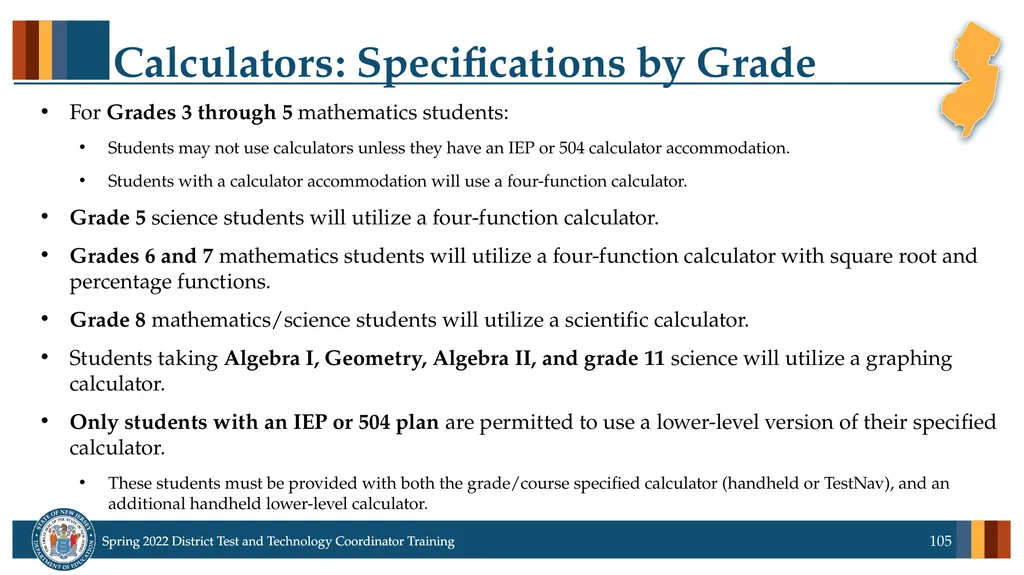 Spring 2022 District Test Coordinator and District - slide 105 of 119