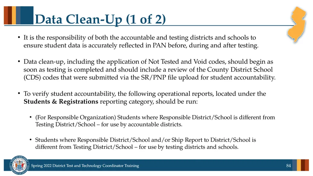 Spring 2022 District Test Coordinator and District - slide 84 of 119