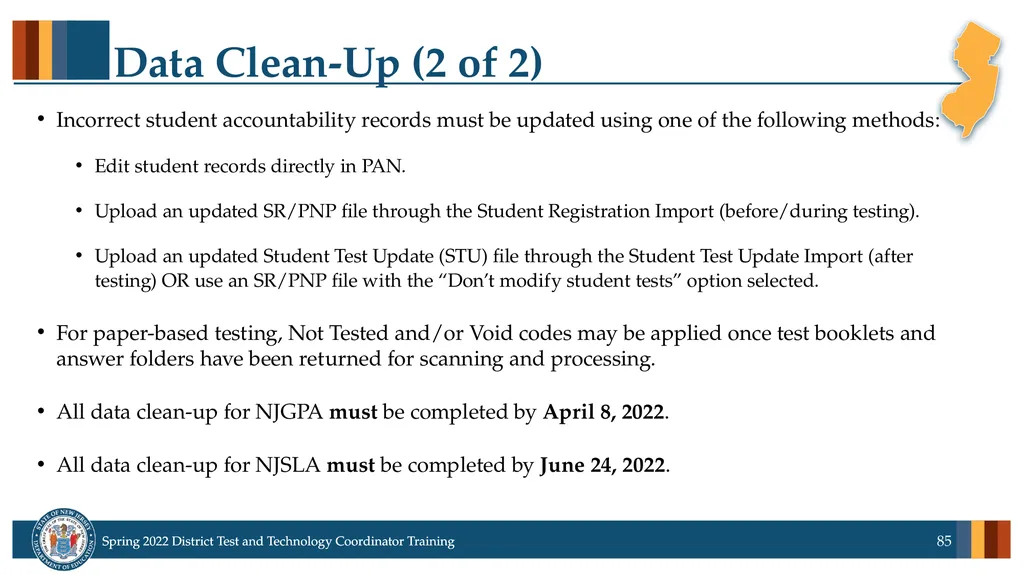 Spring 2022 District Test Coordinator and District - slide 85 of 119