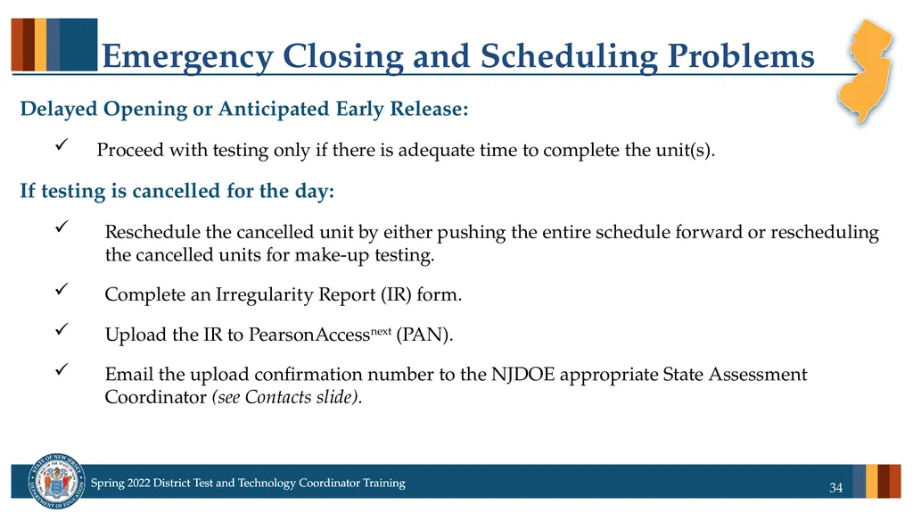 Spring 2022 District Test Coordinator and District - slide 34 of 119