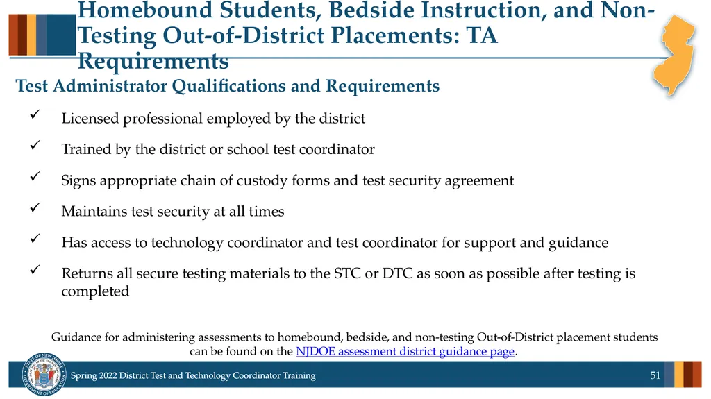 Spring 2022 District Test Coordinator and District - slide 51 of 119