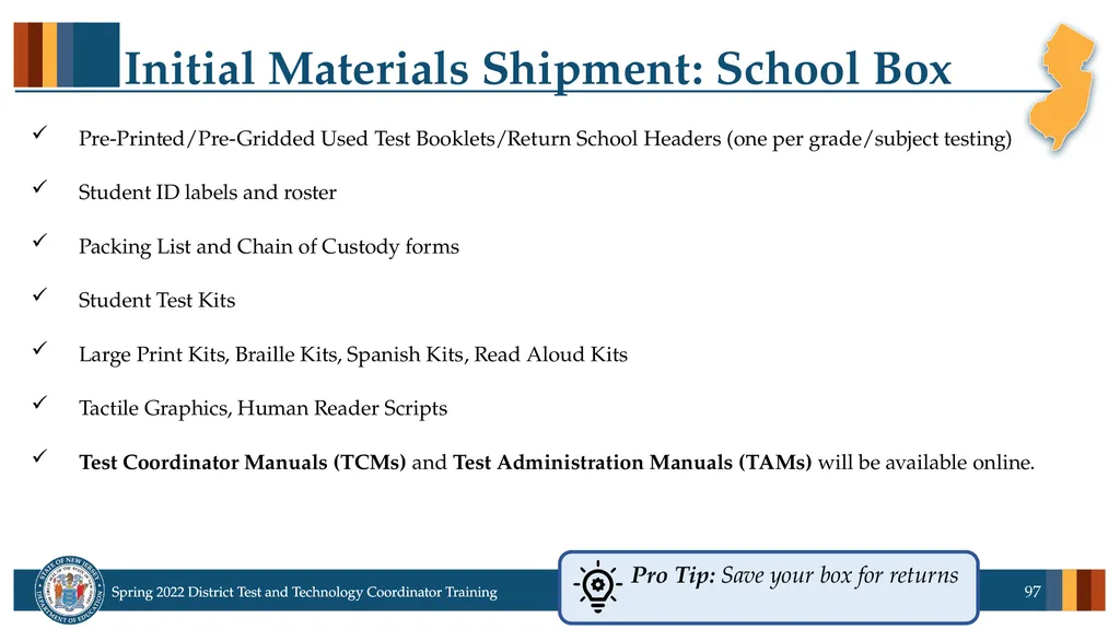 Spring 2022 District Test Coordinator and District - slide 97 of 119