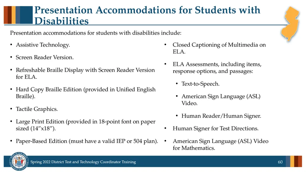 Spring 2022 District Test Coordinator and District - slide 60 of 119