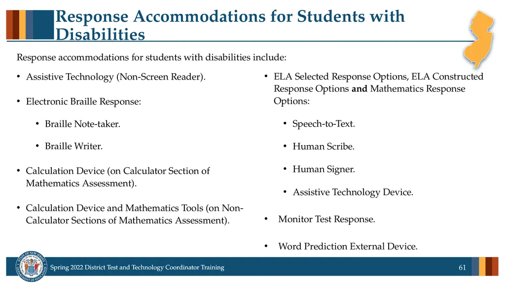 Spring 2022 District Test Coordinator and District - slide 61 of 119
