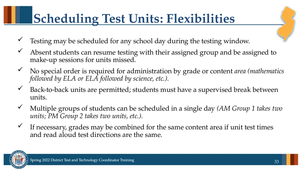 Spring 2022 District Test Coordinator and District - slide 33 of 119