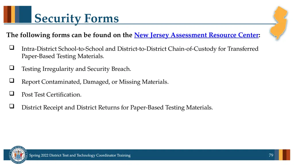 Spring 2022 District Test Coordinator and District - slide 79 of 119