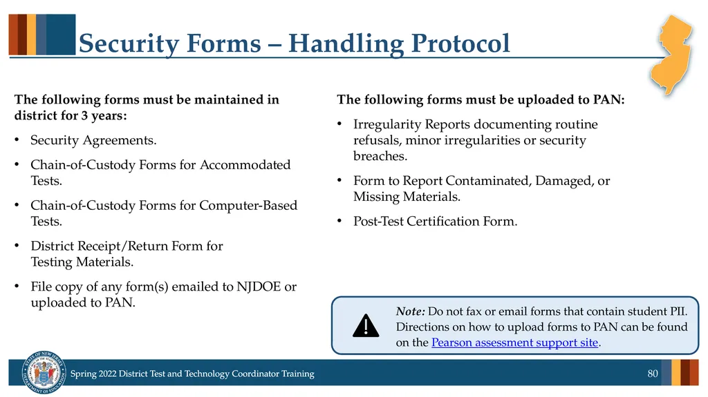 Spring 2022 District Test Coordinator and District - slide 80 of 119