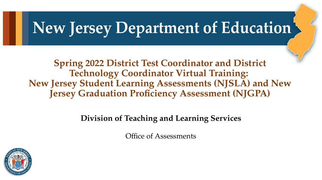 Spring 2022 District Test Coordinator and District - slide 1 of 119