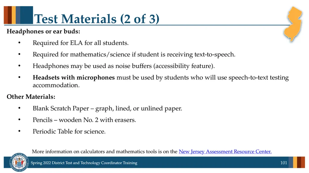 Spring 2022 District Test Coordinator and District - slide 101 of 119