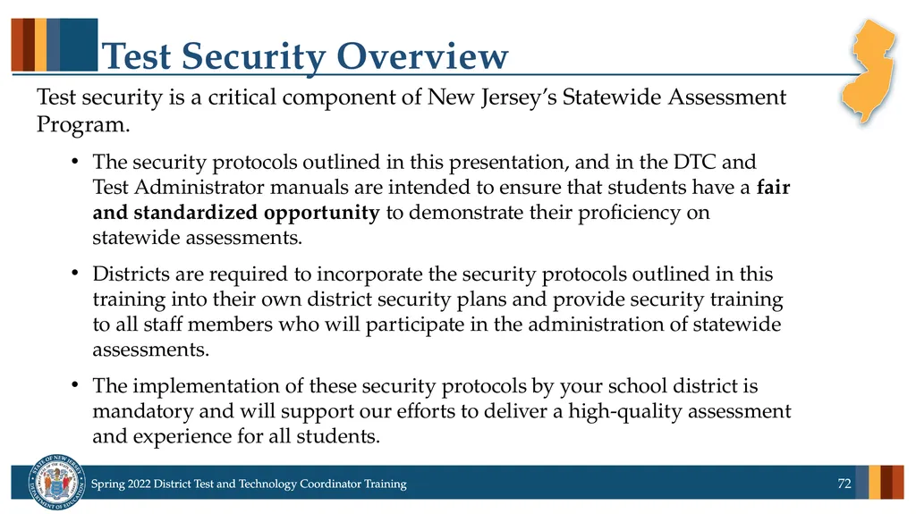 Spring 2022 District Test Coordinator and District - slide 72 of 119