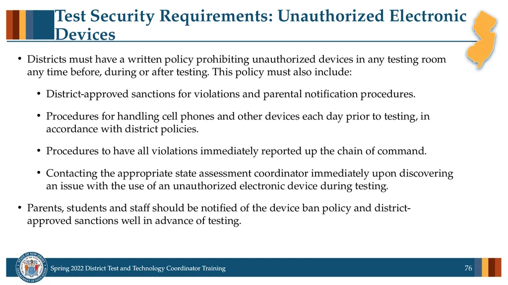 Spring 2022 District Test Coordinator and District - slide 76 of 119