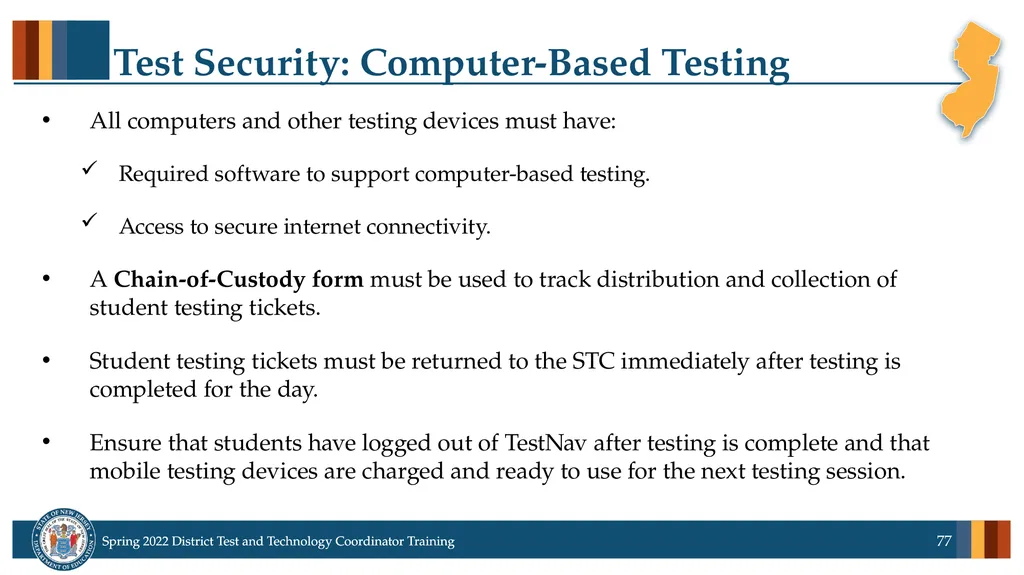 Spring 2022 District Test Coordinator and District - slide 77 of 119