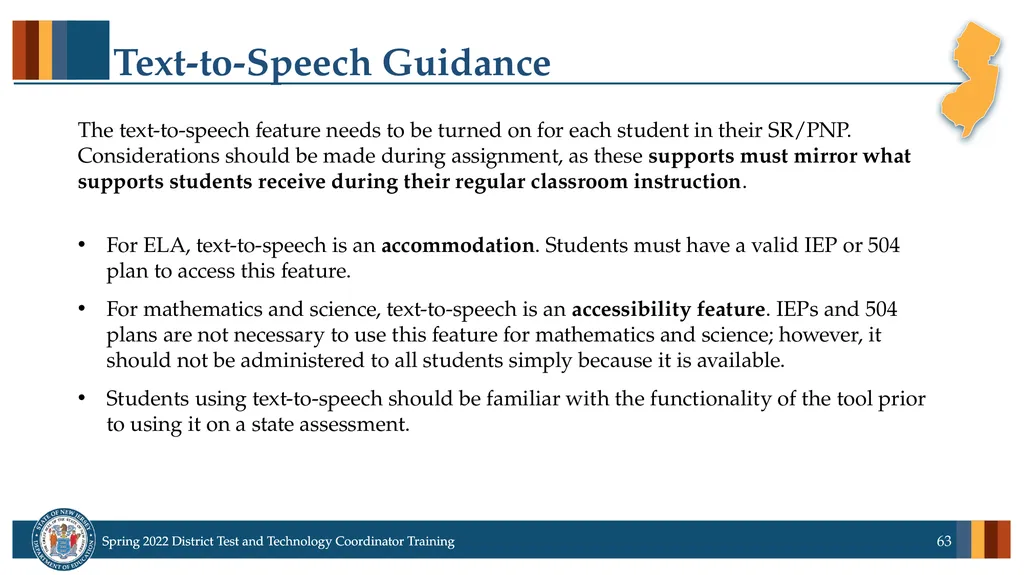 Spring 2022 District Test Coordinator and District - slide 63 of 119