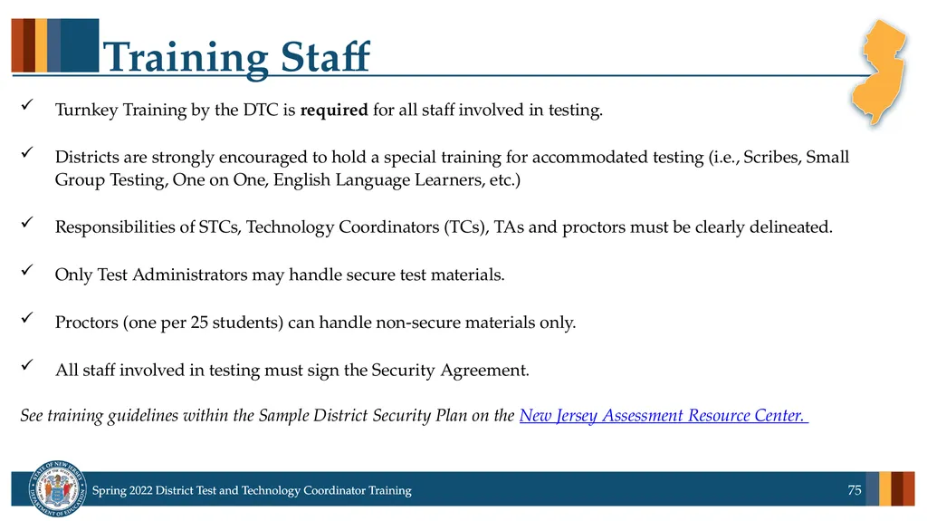 Spring 2022 District Test Coordinator and District - slide 75 of 119