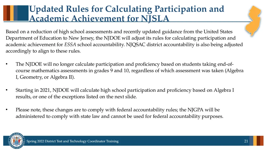 Spring 2022 District Test Coordinator and District - slide 21 of 119