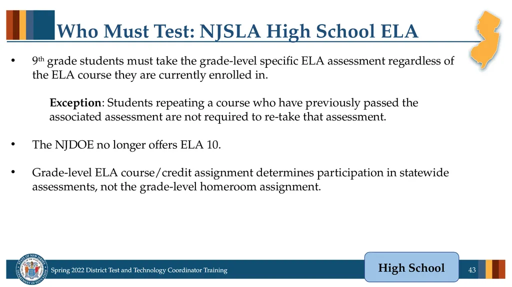 Spring 2022 District Test Coordinator and District - slide 43 of 119