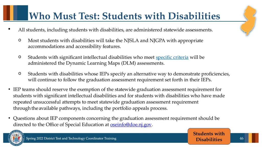 Spring 2022 District Test Coordinator and District - slide 46 of 119