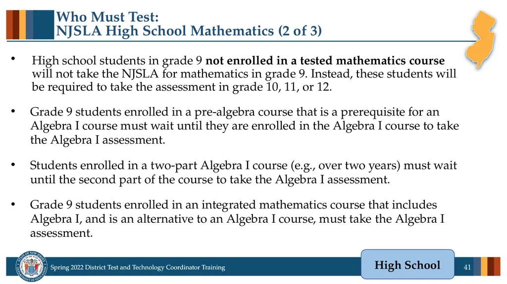Spring 2022 District Test Coordinator and District - slide 41 of 119