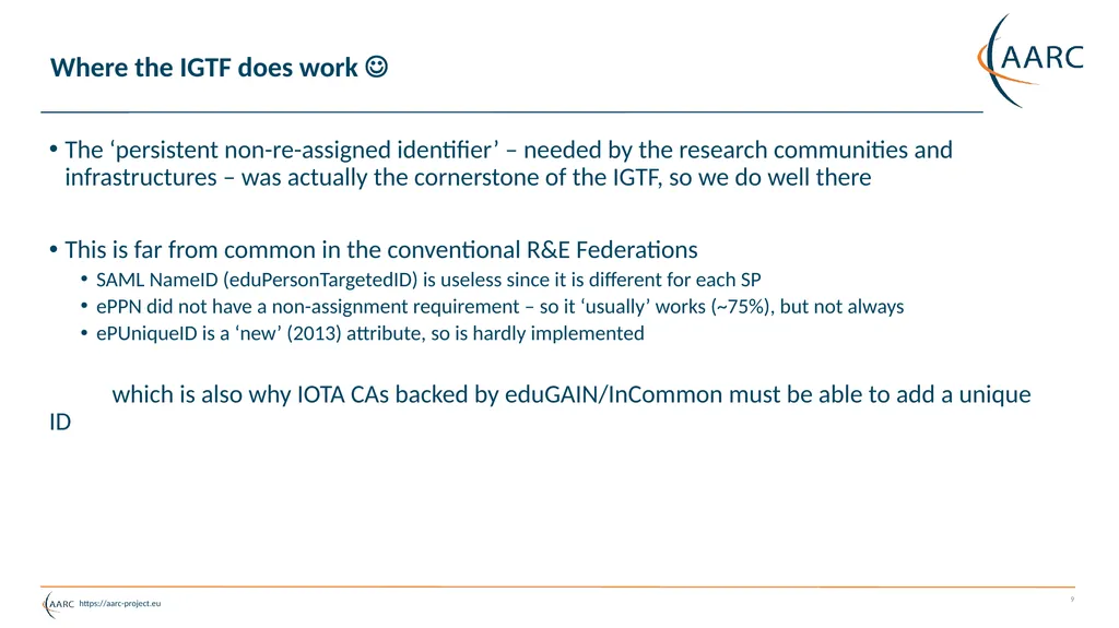 David Groep EUGridPMA 36 Bratislava meeting - slide 9 of 18