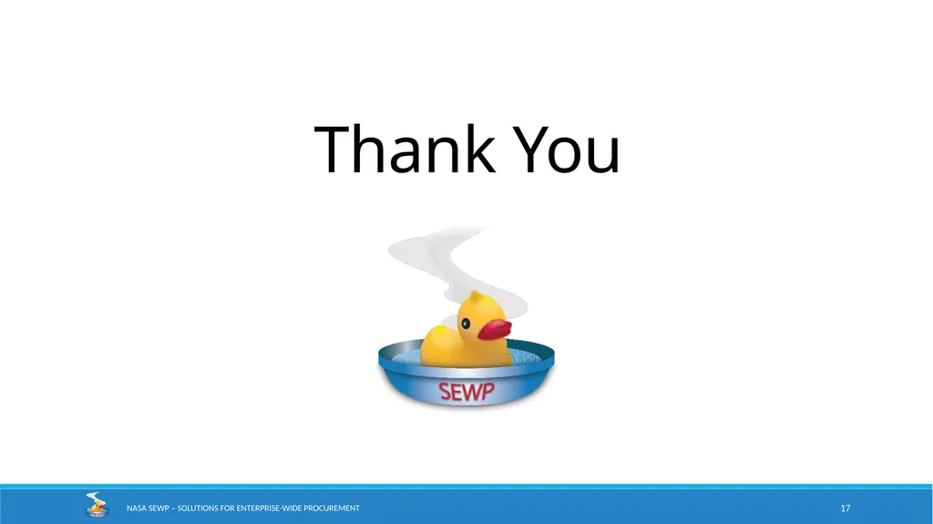 NASA SEWP Solutions for Enterprise-Wide - slide 17 of 17