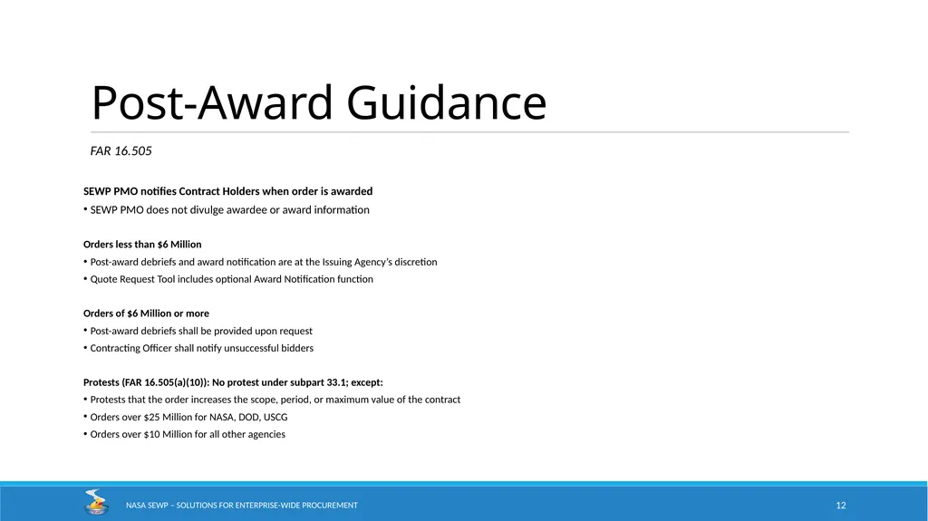 NASA SEWP Solutions for Enterprise-Wide - slide 12 of 17