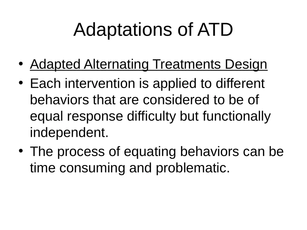 Chapter 9 Overview of Alternating Treatments - slide 16 of 16