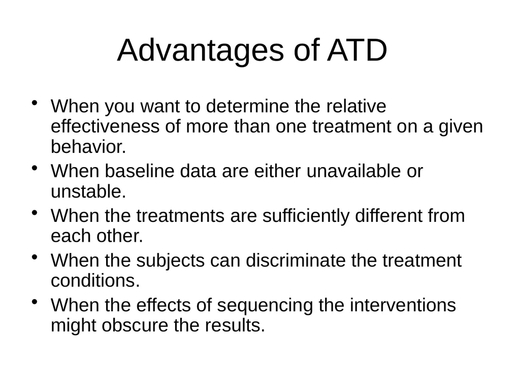 Chapter 9 Overview of Alternating Treatments - slide 13 of 16