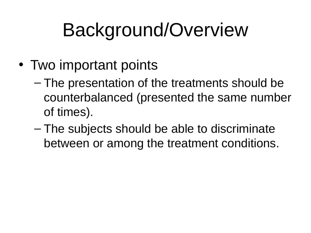Chapter 9 Overview of Alternating Treatments - slide 3 of 16