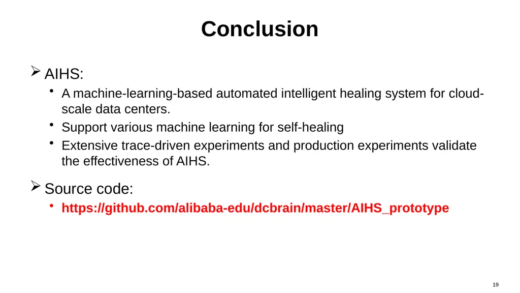 Automated Intelligent Healing in Cloud-Scale Data - slide 19 of 20