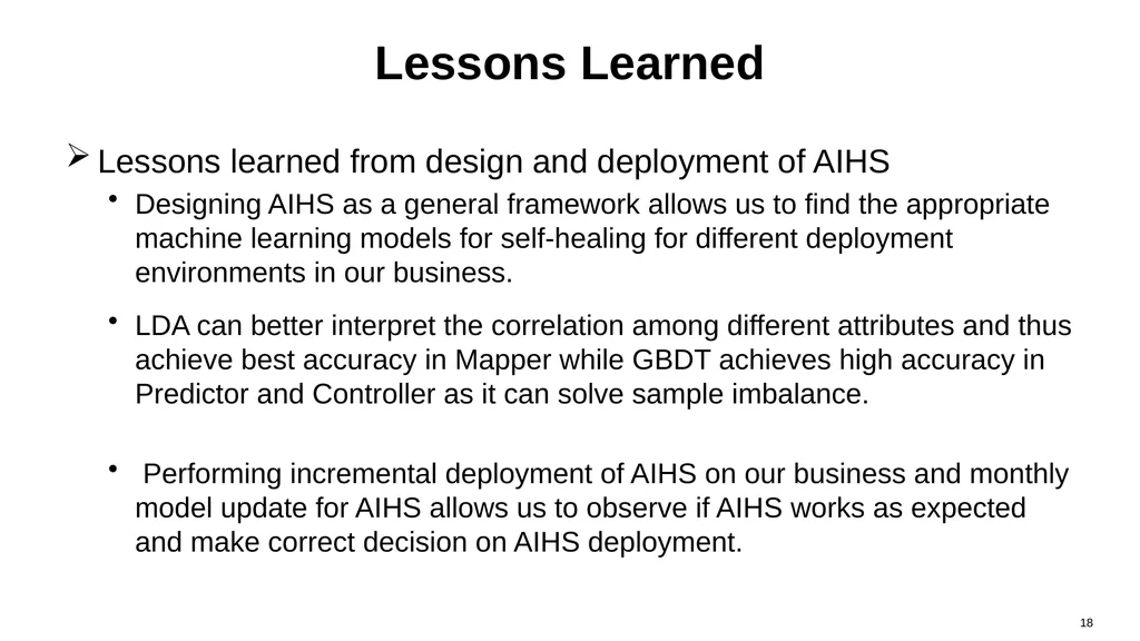 Automated Intelligent Healing in Cloud-Scale Data - slide 18 of 20